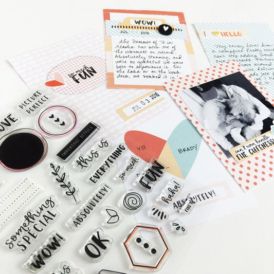 Stamping Unique Pocket Pages | Julie Kinneeveauk