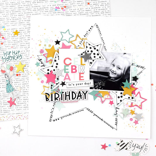 Celebration Star Layout with the Jenny Kit | Lorilei Murphy