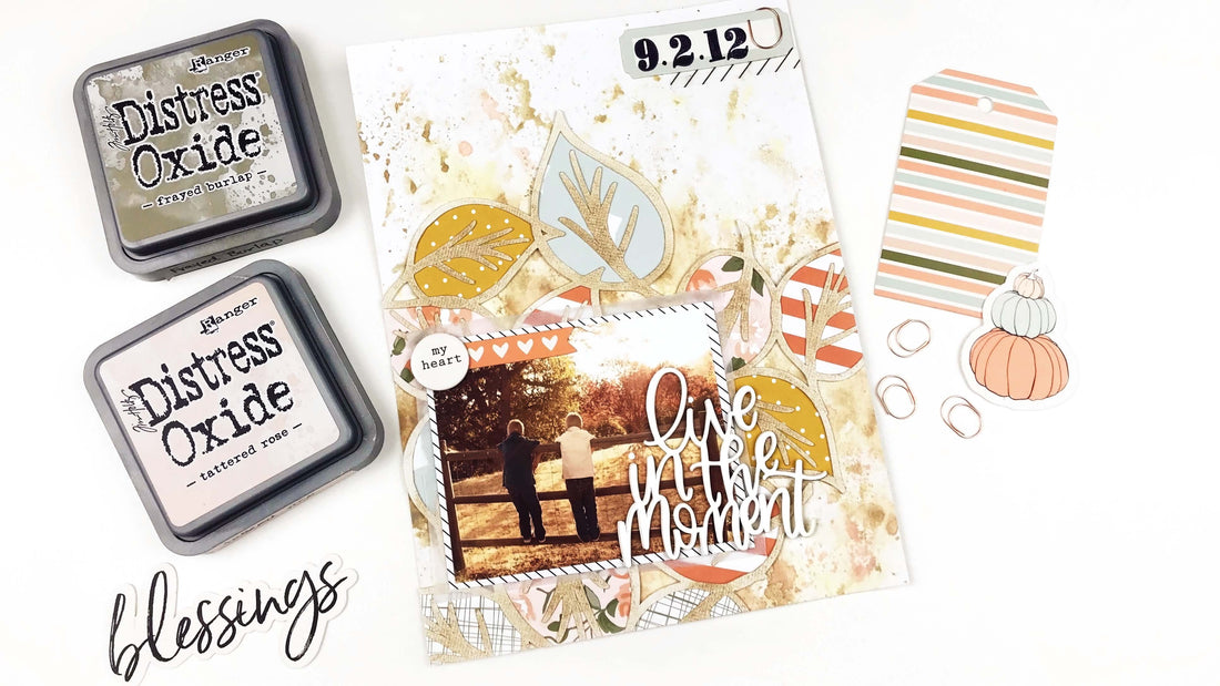 Leaves Background Cut File | 6x8 Layout | Lindsey Lanning