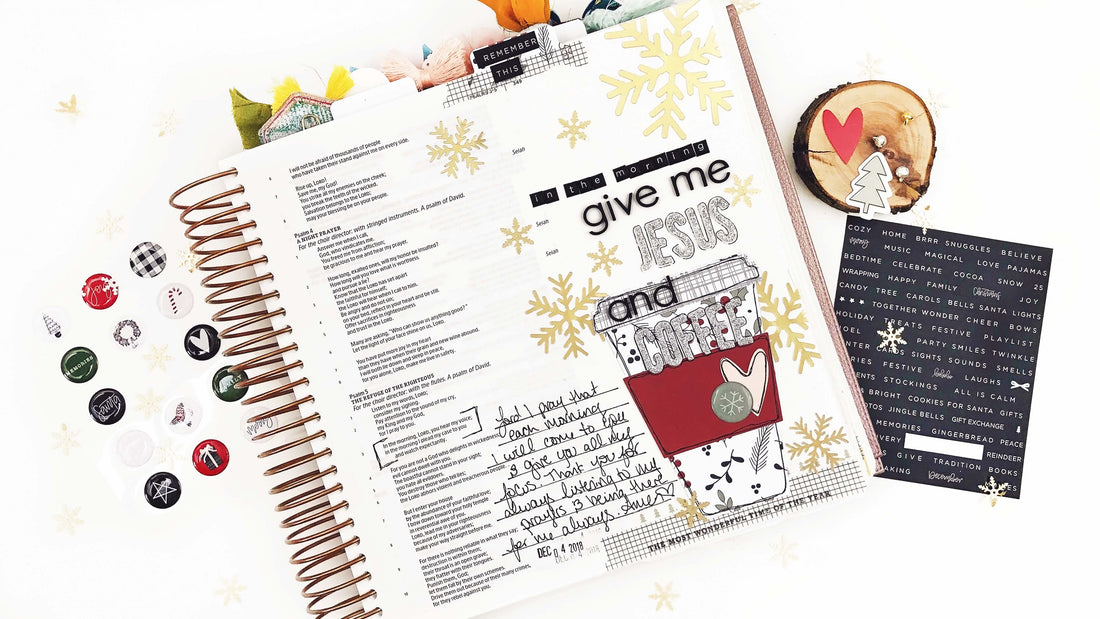 Bible Journaling - In The Morning with Cut Files | Lindsey Lanning