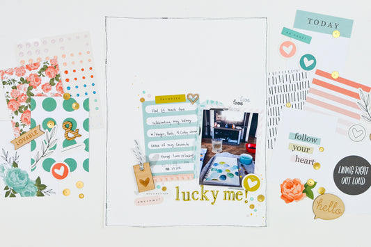 Lucky Me Scrapbook Layout | Suzanna Stein