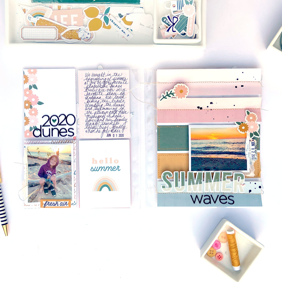 Summer Waves │ 6 x 8 Pocket Pages │ Lydia Cost