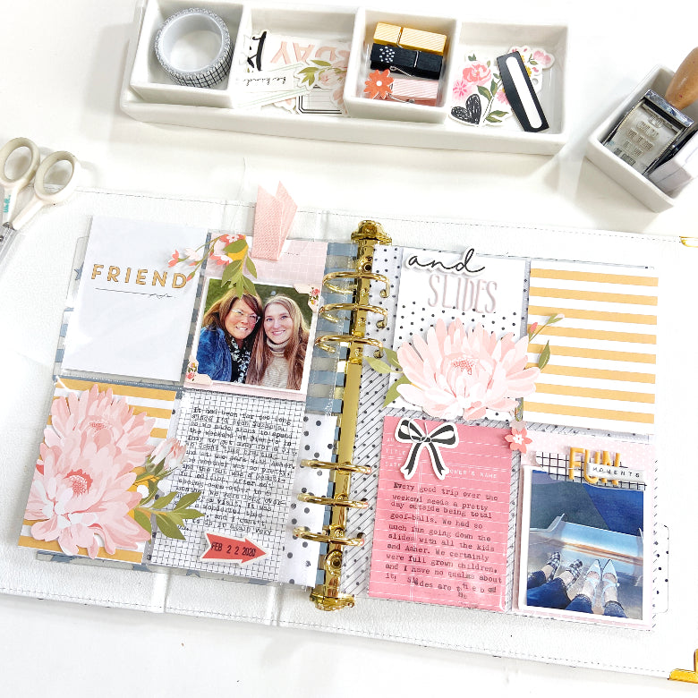"Friends & Slides" 6x8 Pocket Page Spread │ Lydia Cost