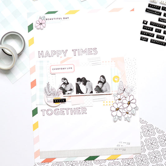 Take 3 Challenge | "Happy Times" Layout | Tati Pereira