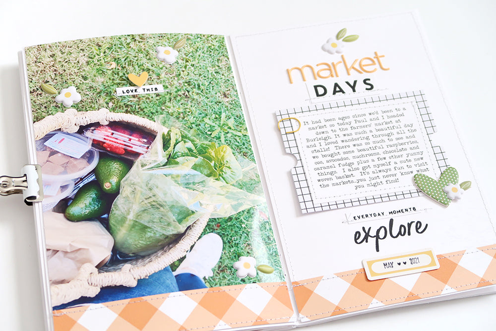 "Market Days" A5 Notebook Spread | Sheree Forcier