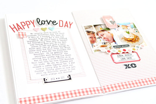 "Happy Love Day" A5 Notebook Spread | Sheree Forcier