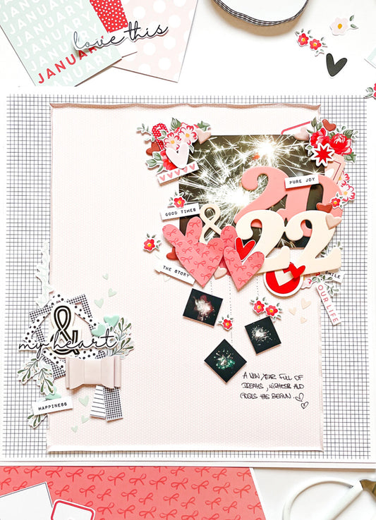 "Hello 2022" Scrapbook Layout | Kerstin Scheidler