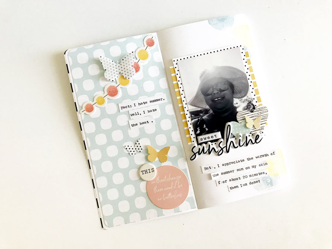 Sweet Sunshine - Traveler's Notebook Layout | Victoria Calvin