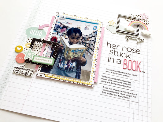 Nose Stuck in a Book Layout | Victoria Calvin