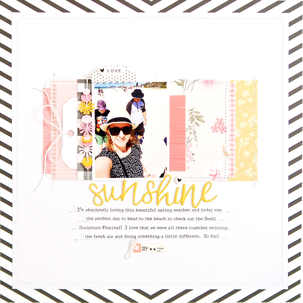 "Sunshine" Layout with Mix & Match Kit No. 1 | Sheree Forcier