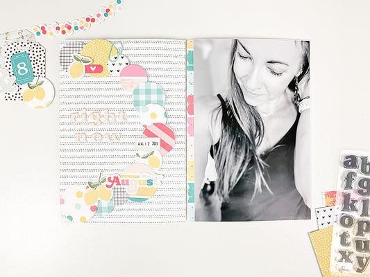 "Right Now" A5 Notebook Layout | Shannon Dombkowski