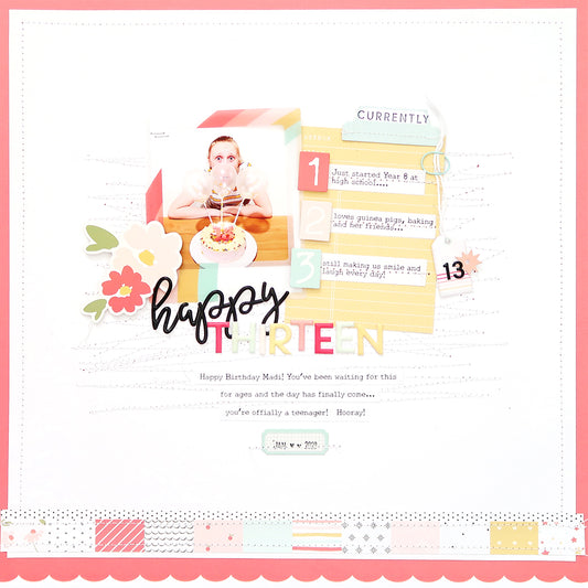 "Happy Thirteen" Layout | Sheree Forcier