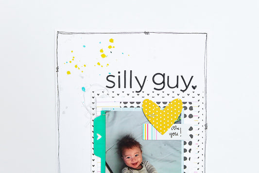 Silly Guy Scrapbook Layout | Suzanna Stein