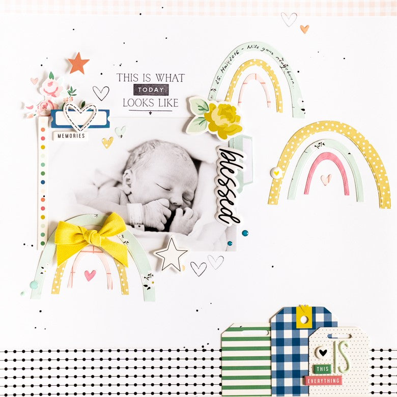 Baby Layout with Rainbows | Ulrike Dold