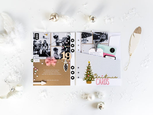 December Album Pages with Cardstock Dividers | Ulrike Dold