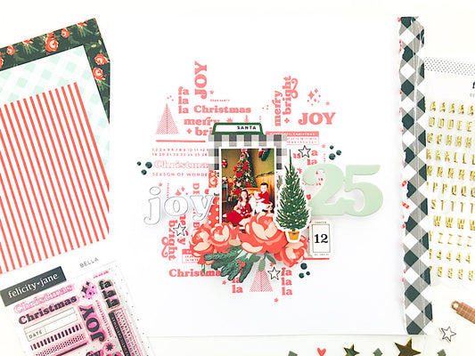 "Joy" Christmas Layout | Karlla Dauer