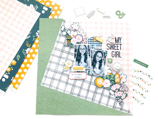 "My Sweet Girl" Scrapbook Layout | Karlla Dauer