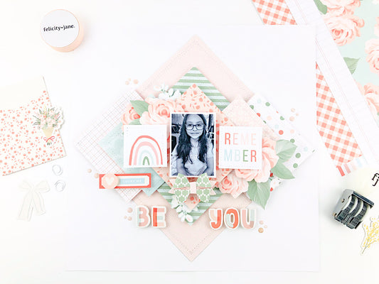 "Be You" Scrapbook Layout | Karlla Dauer