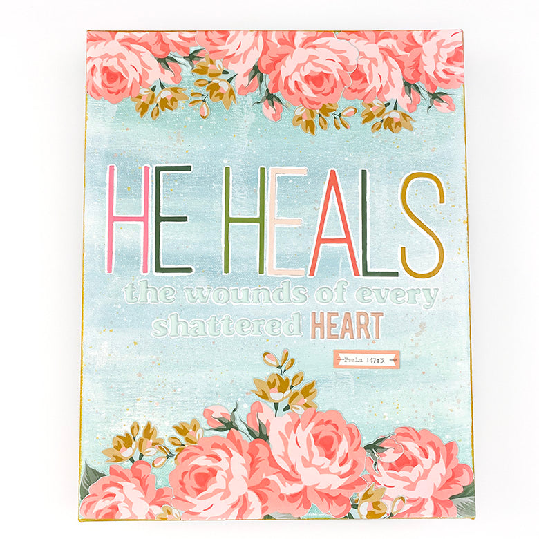 11x14 Canvas "He Heals" | Lindsey Lanning