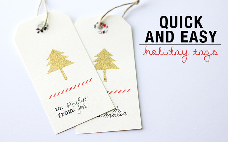 Easy Holiday Tags | Jen Schow