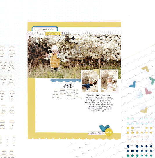 "Hello April" layout | Jana Bennett