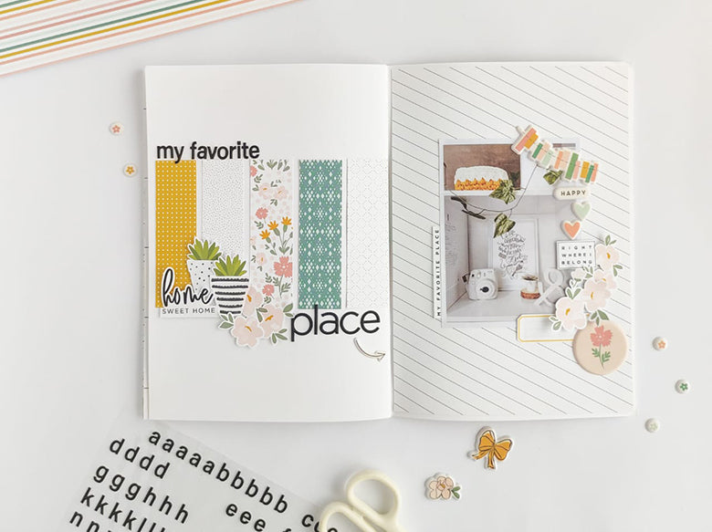 "My Favorite Place" A5 Notebook Spread | Tati Pereira