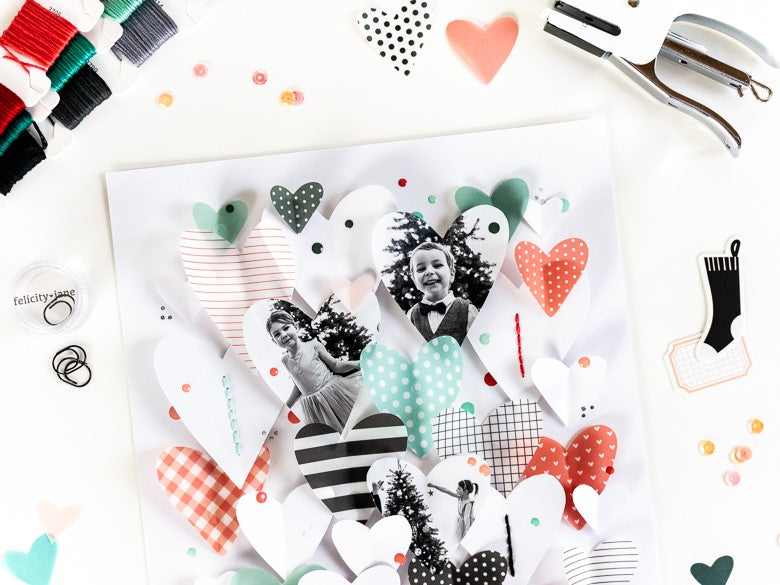 Layout with Vellum Hearts | Ulrike Dold