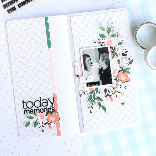 "Today Memories" Traveler's Notebook Spread | Tati Pereira