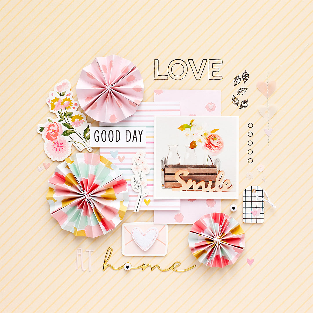 ‘Flower Love’ Scrapbook Layout | Sandra Dietrich