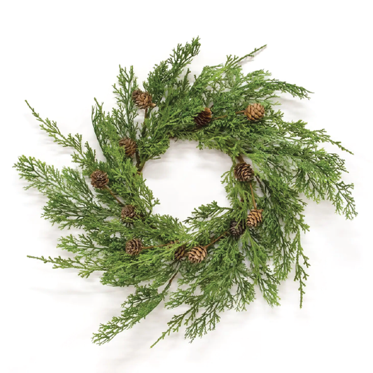 Small cedar & pinecone wreath