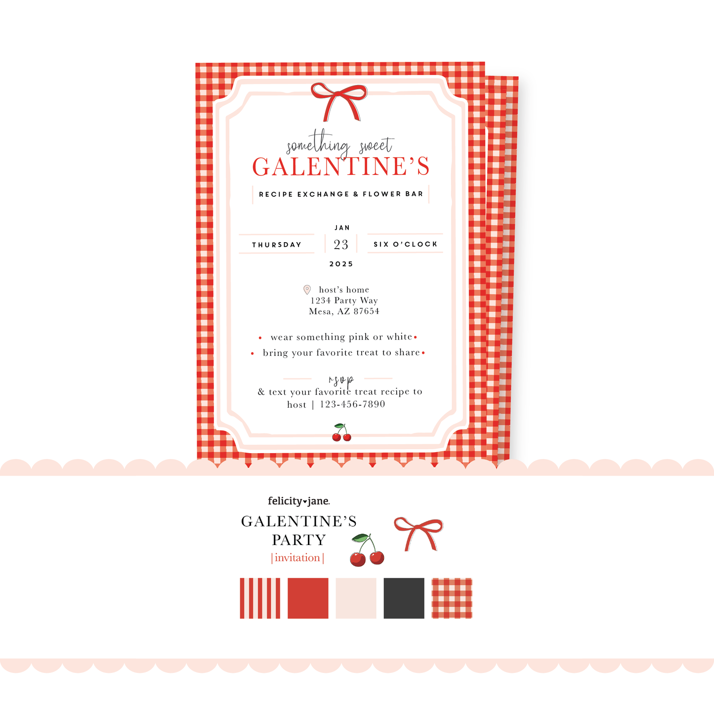 Galentine's Day Invitation - Editable