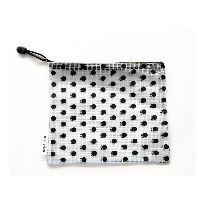 Clear Polka-Dot zipper pouch