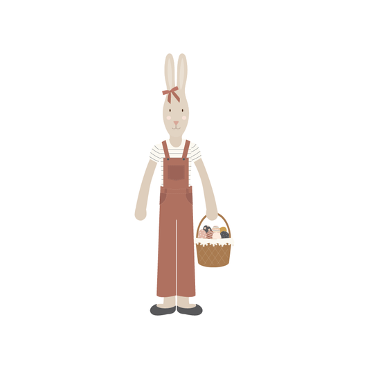 Bow Bunny with basket | Printable