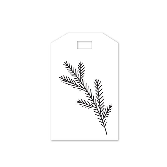 printable cut file | christmas pine tag