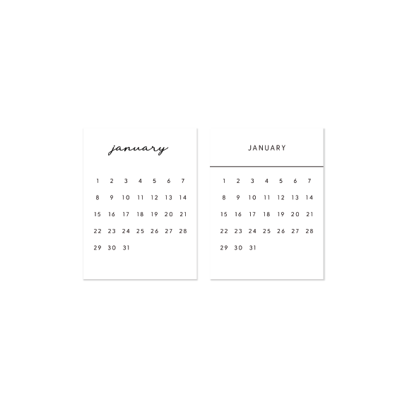 2023 printable calendar | 3 x 4 journaling cards