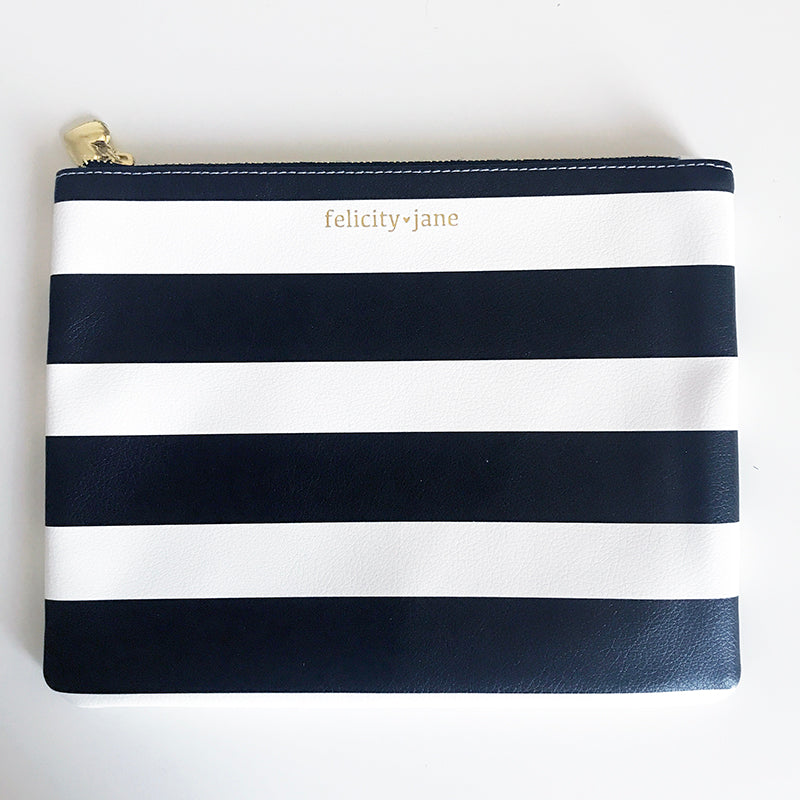 Zipper Pouch - Black Stripe