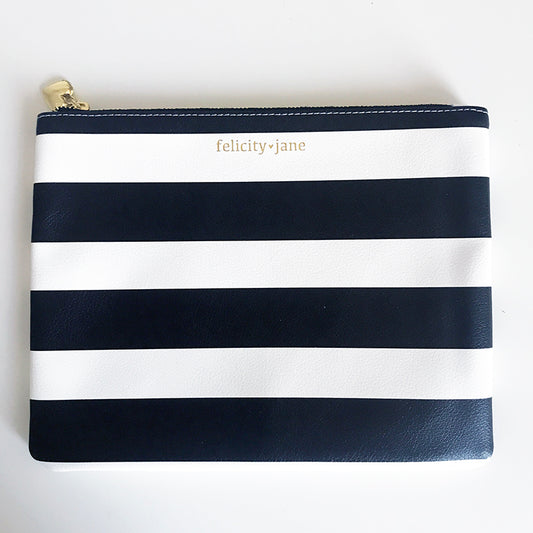Zipper Pouch - Black Stripe