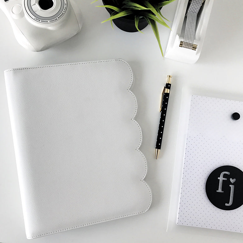 nearly perfect - Note to Self Binder | White Scallop