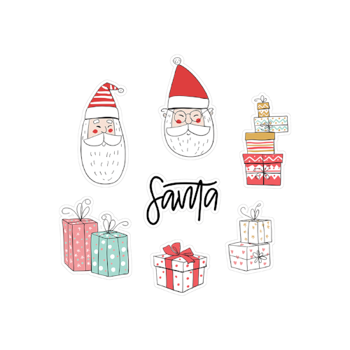 printable cut file | santa & gifts
