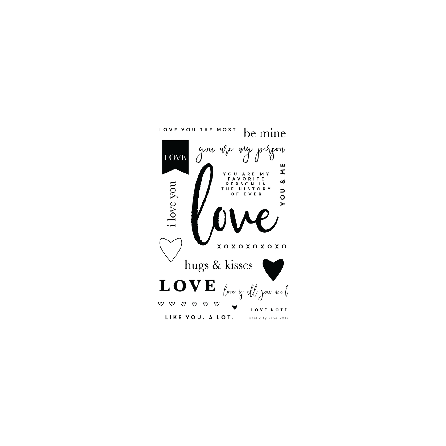 Digital Stamps | Love Note